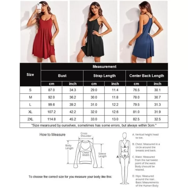 imageEkouaer Women Nightgowns Sleeveless Sleepwear Spaghetti Strap Racerback Pajama Dress Nightshirt SXXLBlack