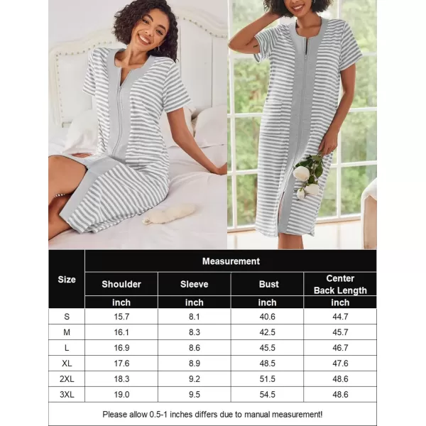 imageEkouaer Womens Zipper Front Long HousedressLeopard Print
