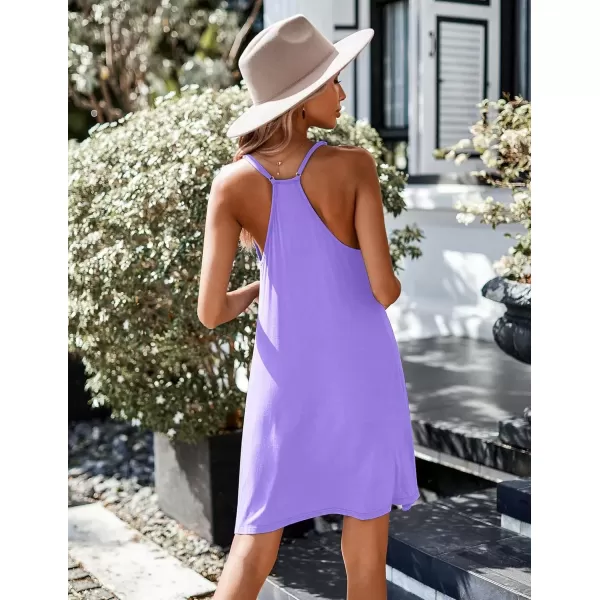 imageEkouaer Womens Racerback Sleeveless NightgownLilac