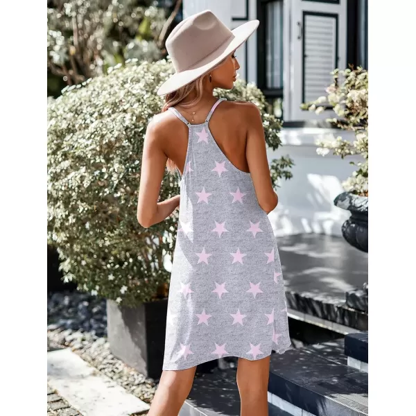imageEkouaer Womens Racerback Sleeveless NightgownStars