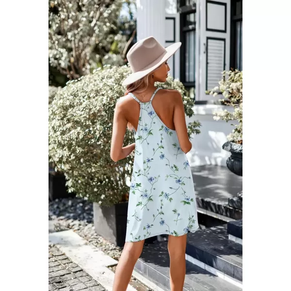 imageEkouaer Womens Racerback Sleeveless NightgownWhite Flower