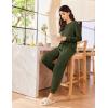 imageEkouaer Lounge Sets for Women 2 Piece Jogger Pajama Long Sleeve Pants Loungewear Sweatsuits Casual Matching OutfitsArmy Green