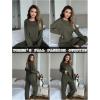 imageEkouaer Lounge Sets for Women 2 Piece Jogger Pajama Long Sleeve Pants Loungewear Sweatsuits Casual Matching OutfitsArmy Green