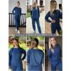 imageEkouaer Lounge Sets for Women 2 Piece Jogger Pajama Long Sleeve Pants Loungewear Sweatsuits Casual Matching OutfitsBlue