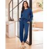 imageEkouaer Lounge Sets for Women 2 Piece Jogger Pajama Long Sleeve Pants Loungewear Sweatsuits Casual Matching OutfitsBlue