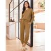 imageEkouaer Lounge Sets for Women 2 Piece Jogger Pajama Long Sleeve Pants Loungewear Sweatsuits Casual Matching OutfitsCoffee