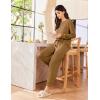 imageEkouaer Lounge Sets for Women 2 Piece Jogger Pajama Long Sleeve Pants Loungewear Sweatsuits Casual Matching OutfitsCoffee