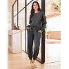 imageEkouaer Lounge Sets for Women 2 Piece Jogger Pajama Long Sleeve Pants Loungewear Sweatsuits Casual Matching OutfitsDeep Grey