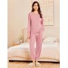 imageEkouaer Lounge Sets for Women 2 Piece Jogger Pajama Long Sleeve Pants Loungewear Sweatsuits Casual Matching OutfitsDusty Pink