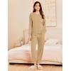 imageEkouaer Lounge Sets for Women 2 Piece Jogger Pajama Long Sleeve Pants Loungewear Sweatsuits Casual Matching OutfitsKhaki