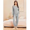 imageEkouaer Lounge Sets for Women 2 Piece Jogger Pajama Long Sleeve Pants Loungewear Sweatsuits Casual Matching OutfitsLight Grey