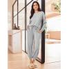 imageEkouaer Lounge Sets for Women 2 Piece Jogger Pajama Long Sleeve Pants Loungewear Sweatsuits Casual Matching OutfitsLight Grey