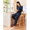 imageEkouaer Lounge Sets for Women 2 Piece Jogger Pajama Long Sleeve Pants Loungewear Sweatsuits Casual Matching OutfitsNavy Blue