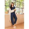 imageEkouaer Lounge Sets for Women 2 Piece Jogger Pajama Long Sleeve Pants Loungewear Sweatsuits Casual Matching OutfitsNavy Blue