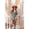 imageEkouaer Lounge Sets for Women Short Sleeve Top and Long Pants Ribbed Knit Pajama Set 2 Piece PJ Sets OutfitsGrey