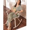 imageEkouaer Lounge Sets for Women Short Sleeve Top and Long Pants Ribbed Knit Pajama Set 2 Piece PJ Sets OutfitsKhaki