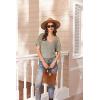 imageEkouaer Lounge Sets for Women Short Sleeve Top and Long Pants Ribbed Knit Pajama Set 2 Piece PJ Sets OutfitsKhaki