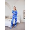 imageEkouaer Womens Pajama Set Long Sleeve Pj Sets Two Piece Loungewear Soft Pajama Top and Pants Pjs SleepwearBlue Stars Tie Dye