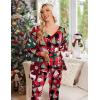 imageEkouaer Womens Pajama Set Long Sleeve Pj Sets Two Piece Loungewear Soft Pajama Top and Pants Pjs SleepwearChristmas Snowman