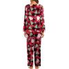 imageEkouaer Womens Pajama Set Long Sleeve Pj Sets Two Piece Loungewear Soft Pajama Top and Pants Pjs SleepwearChristmas Snowman