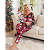 imageEkouaer Womens Pajama Set Long Sleeve Pj Sets Two Piece Loungewear Soft Pajama Top and Pants Pjs SleepwearChristmas Snowman