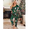 imageEkouaer Womens Pajama Set Long Sleeve Pj Sets Two Piece Loungewear Soft Pajama Top and Pants Pjs SleepwearChristmas Snowman Green