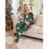 imageEkouaer Womens Pajama Set Long Sleeve Pj Sets Two Piece Loungewear Soft Pajama Top and Pants Pjs SleepwearChristmas Snowman Green