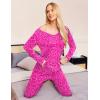 imageEkouaer Womens Pajama Set Long Sleeve Pj Sets Two Piece Loungewear Soft Pajama Top and Pants Pjs SleepwearLeopardrose