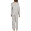 imageEkouaer Womens Pajama Set Long Sleeve Pj Sets Two Piece Loungewear Soft Pajama Top and Pants Pjs SleepwearLight Gray