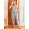 imageEkouaer Womens Pajamas Sleeveless Summer Lounge Set Ribbed Knit Pj Loungewear Soft Tank Sleepwear Nightwear SXXLLight Gray