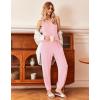 imageEkouaer Womens Pajamas Sleeveless Summer Lounge Set Ribbed Knit Pj Loungewear Soft Tank Sleepwear Nightwear SXXLPink