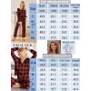 imageEkouaer Waffle Knit Pajamas Set for Women 2 Piece Outfits Long Sleeve Button Top and Wide Leg Pant with Pockets LoungewearBlack and Red Plaid