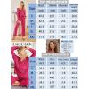 imageEkouaer Waffle Knit Pajamas Set for Women 2 Piece Outfits Long Sleeve Button Top and Wide Leg Pant with Pockets LoungewearHot Pink