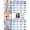 imageEkouaer Waffle Knit Pajamas Set for Women 2 Piece Outfits Long Sleeve Button Top and Wide Leg Pant with Pockets LoungewearLight Grey