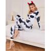 imageEkouaer Womens Onesie Adult Button One Piece Pajama Long Sleeve Onesie Pajamas Jumpsuit Sleepwear for WomenCow