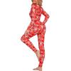 imageEkouaer Womens Onesie Adult Button One Piece Pajama Long Sleeve Onesie Pajamas Jumpsuit Sleepwear for WomenSnowflake