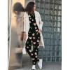 imageEkouaer Womens Pajamas Set Long Sleeve Loungewear Soft Lounge Set Joggers with PocketsBlack Heart