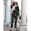imageEkouaer Womens Pajamas Set Long Sleeve Loungewear Soft Lounge Set Joggers with PocketsBlack Heart
