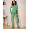 imageEkouaer Womens Pajamas Set Long Sleeve Loungewear Soft Lounge Set Joggers with PocketsBright Green