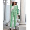 imageEkouaer Womens Pajamas Set Long Sleeve Loungewear Soft Lounge Set Joggers with PocketsBright Green