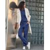 imageEkouaer Womens Pajamas Set Long Sleeve Loungewear Soft Lounge Set Joggers with PocketsDark Mineral Blue