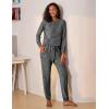 imageEkouaer Womens Pajamas Set Long Sleeve Loungewear Soft Lounge Set Joggers with PocketsDim Gray