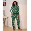 imageEkouaer Womens Pajamas Set Long Sleeve Loungewear Soft Lounge Set Joggers with PocketsGreen Christmas