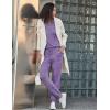 imageEkouaer Womens Pajamas Set Long Sleeve Loungewear Soft Lounge Set Joggers with PocketsLavender