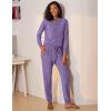 imageEkouaer Womens Pajamas Set Long Sleeve Loungewear Soft Lounge Set Joggers with PocketsLavender