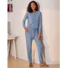 imageEkouaer Womens Pajamas Set Long Sleeve Loungewear Soft Lounge Set Joggers with PocketsLight Blue