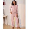 imageEkouaer Womens Pajamas Set Long Sleeve Loungewear Soft Lounge Set Joggers with PocketsLight Pink