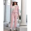 imageEkouaer Womens Pajamas Set Long Sleeve Loungewear Soft Lounge Set Joggers with PocketsLight Pink