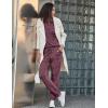 imageEkouaer Womens Pajamas Set Long Sleeve Loungewear Soft Lounge Set Joggers with PocketsMaroon