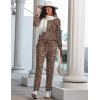 imageEkouaer Womens Pajamas Set Long Sleeve Loungewear Soft Lounge Set Joggers with PocketsPattern1 Leopard